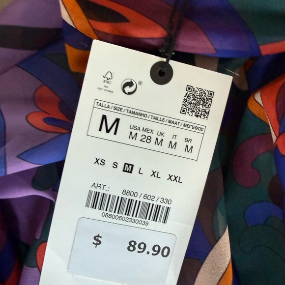 Zara Multicolor Swirl Patterned dress - Picture 6 of 6
